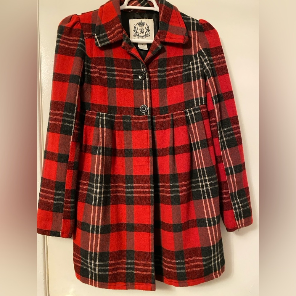 Adorable Plaid Coat